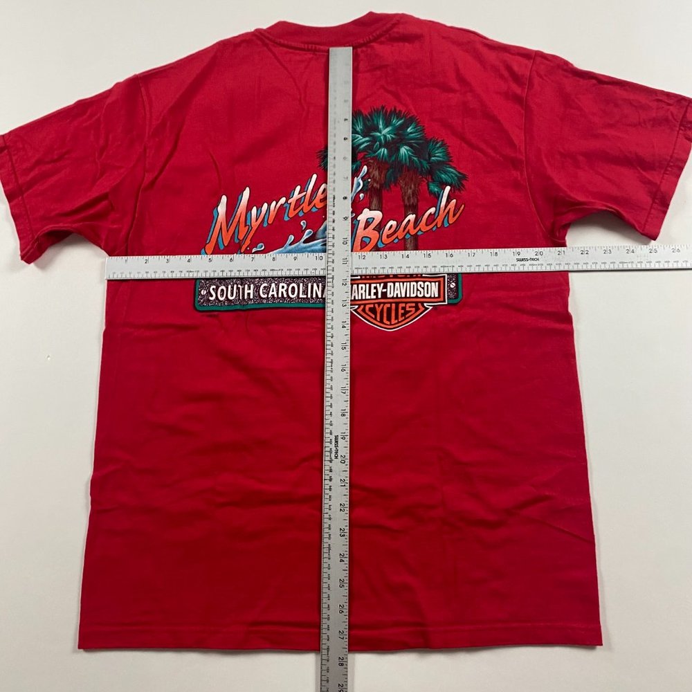 Vintage 90s Harley Davidson Bald Eagle T Shirt Mens Medium Myrtle Beach SC - Picture 8 of 10